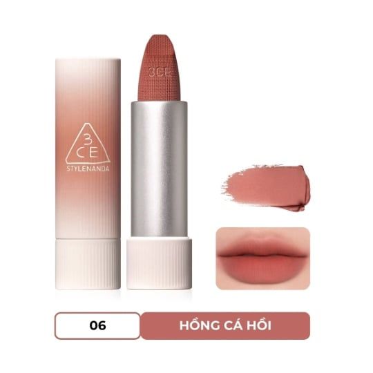 Son Thỏi 3CE Cashmere Hug Lipstick #06 Buddy