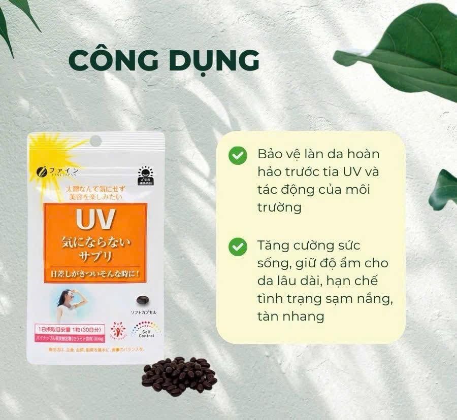 Viên chống nắng UV Fine Japan 30 viên