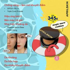 April Skin - Magic Snow Cushion Triple Cover Powder #23