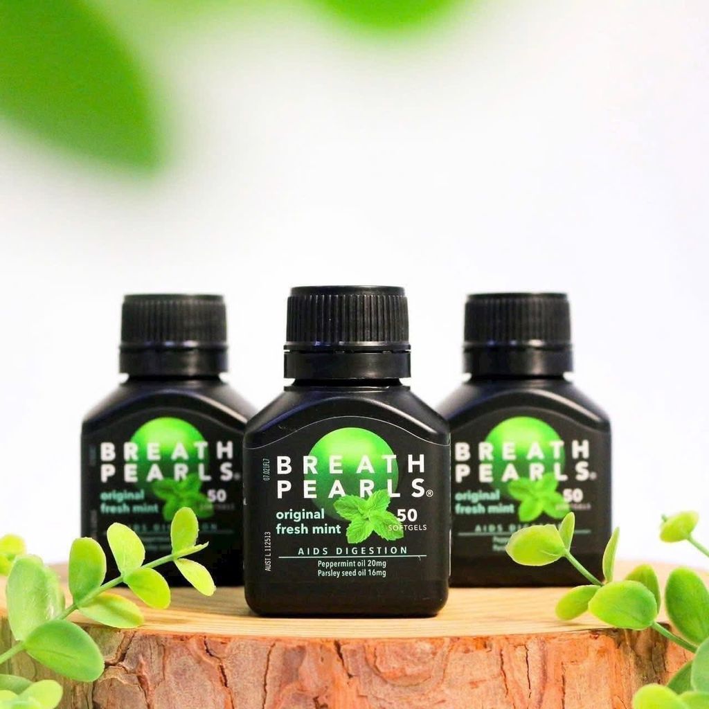 Viên Uống Thơm Miệng Breath Pearls Úc 50 Viên