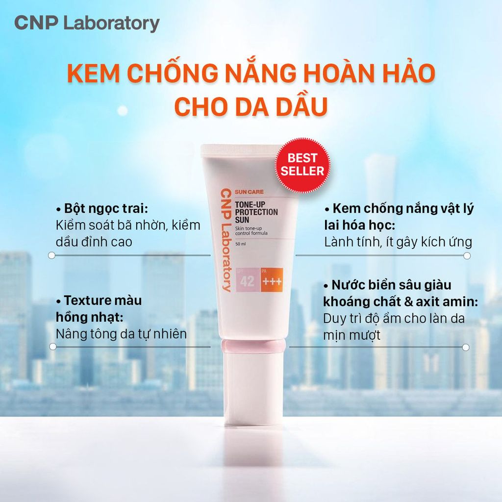 Kem Chống Nắng Nâng Tone CNP Laboratory 50ml (Tách - Ko Hộp)