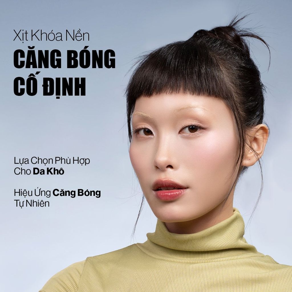 Xịt Khóa Nền Glamrr Q Vegan Super Stay Makeup Fixer #Glow