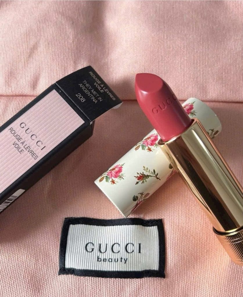 Gucci - Son Rouge À Levres Voile vỏ hoa #208 ( Ko Tđ)