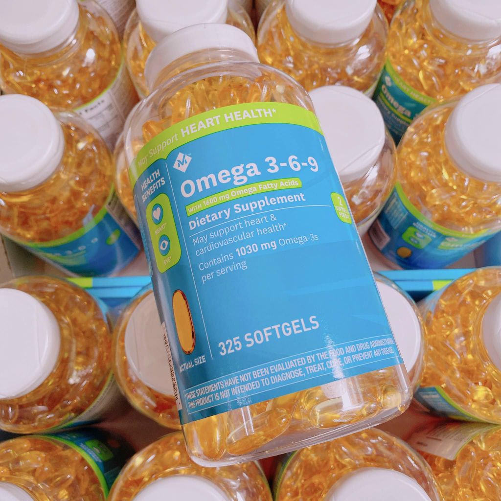 Omega 3-6-9 Member's Mark 325 Viên (Mẫu mới Nắp Trắng) Ko tđ