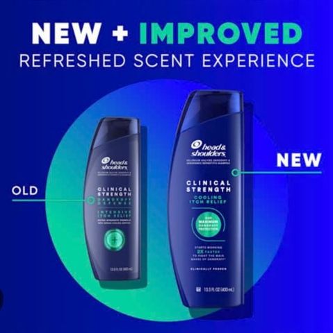 H&D - Dầu Gội Head & Shoulders Clinical Strength 400ml #Xanh (Mẫu Mới)