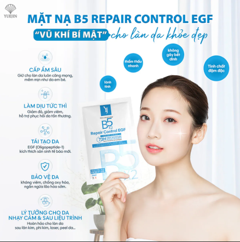 Mặt Nạ Yuejin B5x2 Repair Control EGF Mask Phục Hồi Cấp Ẩm Cho Da