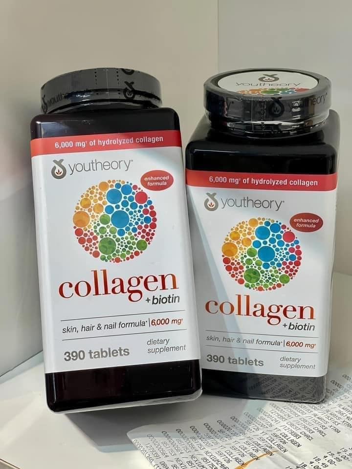 Viên uống Collagen + Biotin Youtheory 390viên ( Ko tích điểm)