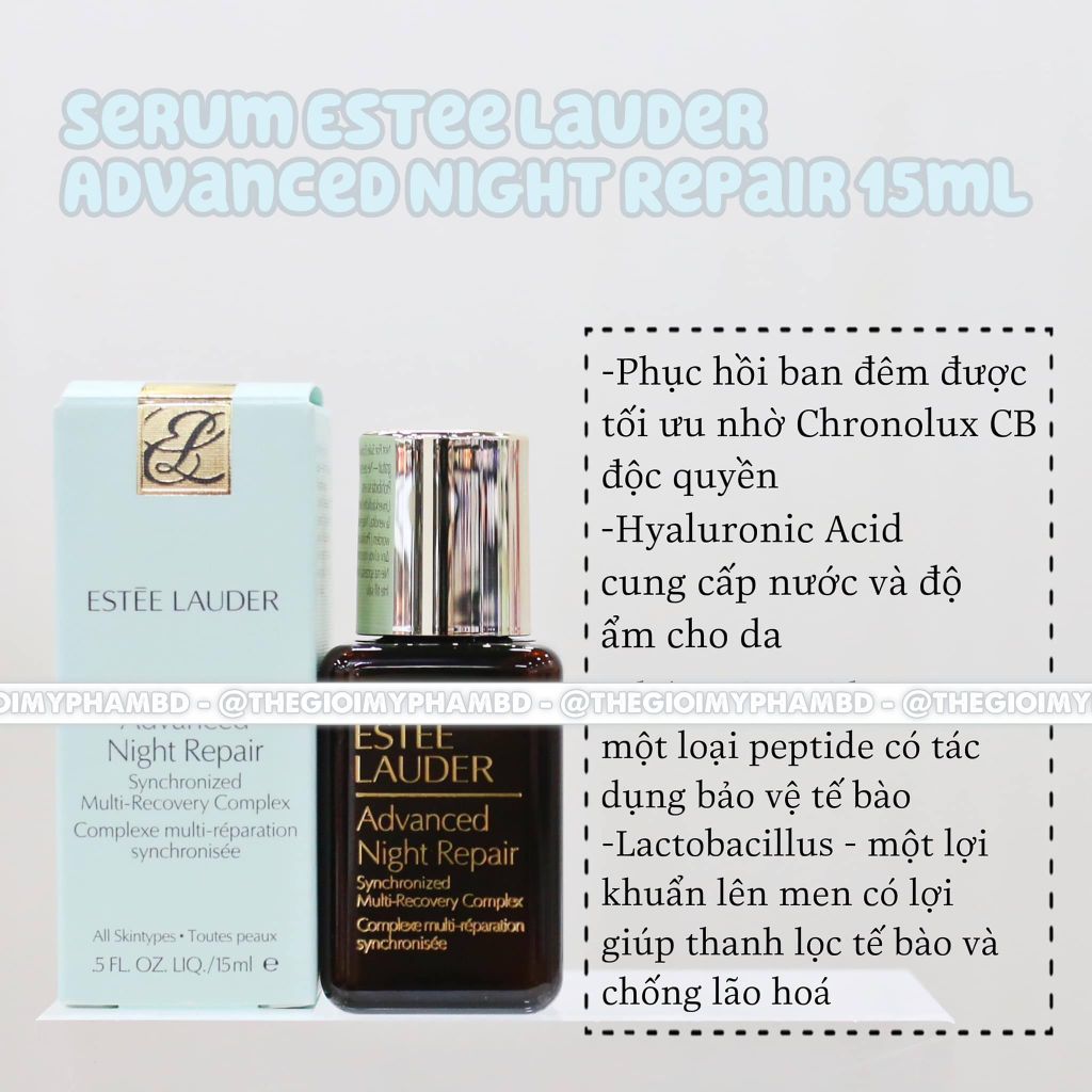 Serum Estee Lauder Advance Night Repair 15ml (Size nhỏ) Không Hộp