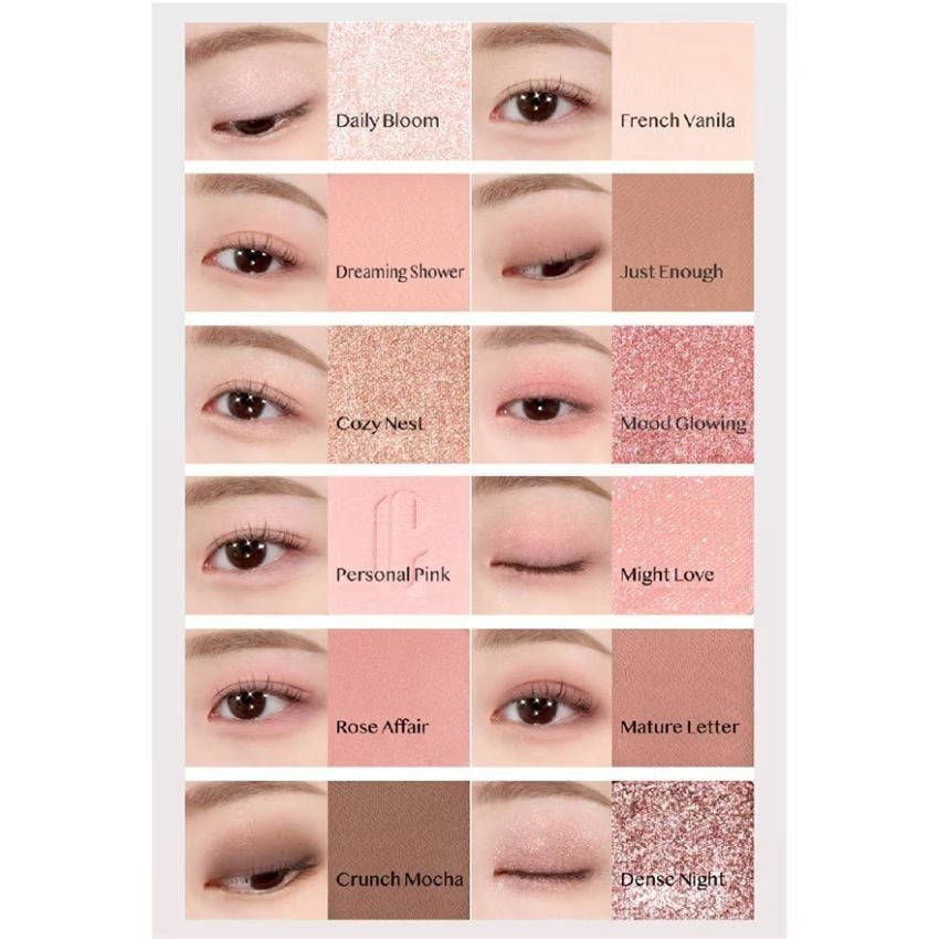 Phấn Mắt 12 Ô Clio Pro Eye Palette Air #02 Rose Connect