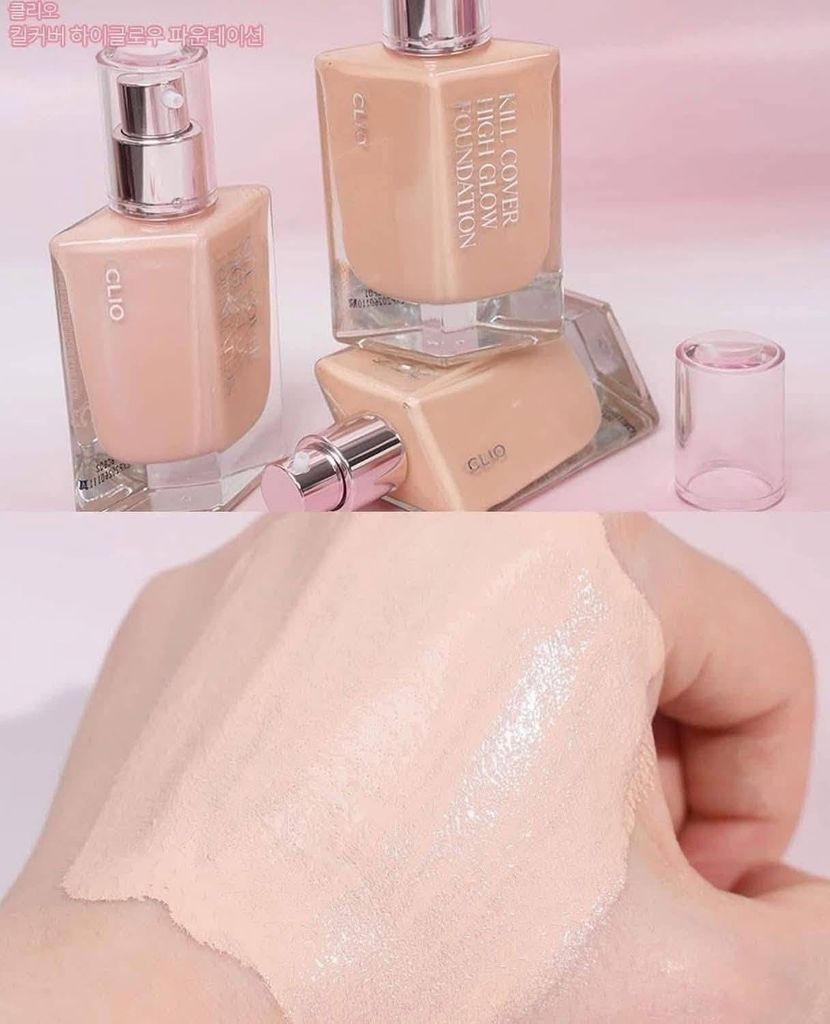 Kem Nền Clio Kill Cover High Glow Foundation #3 Linen