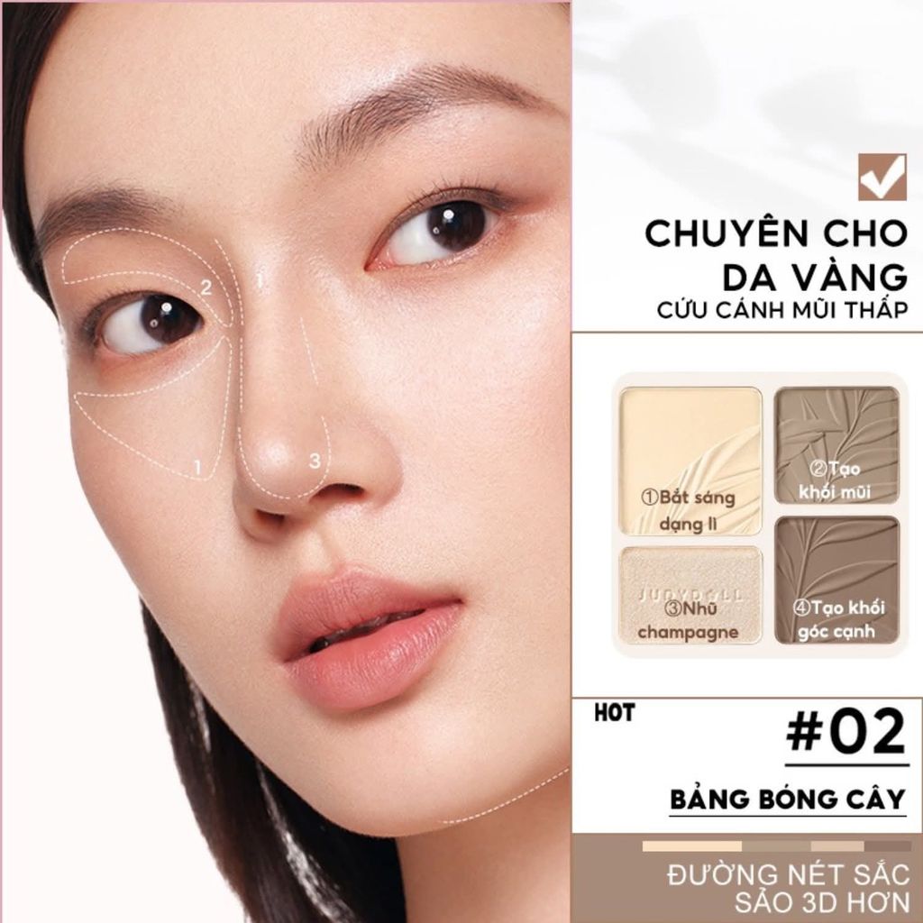 Phấn Bắt Sáng & Tạo Khối Judydoll Highlight & Contour #02