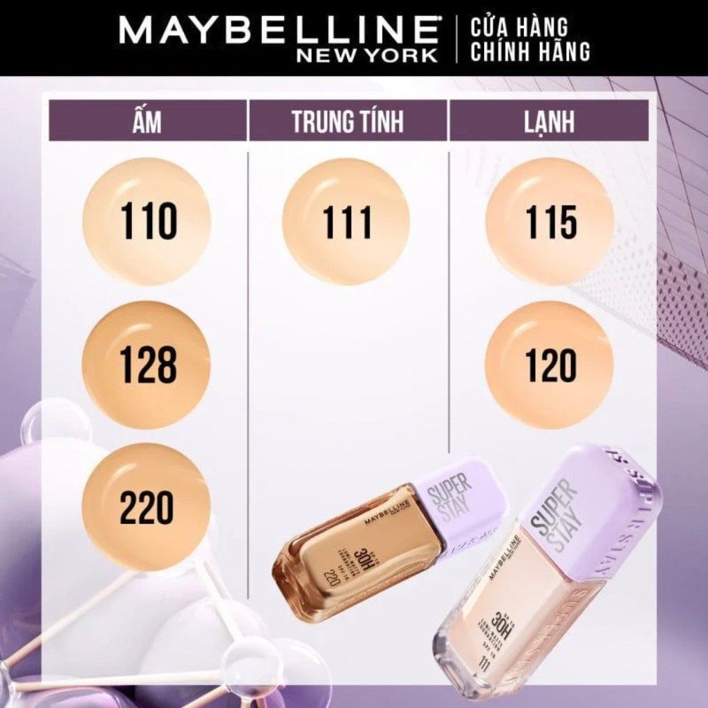 Kem Nền Maybelline Super Stay Up To 30h Lumi Matte Foundation SPF16 35ml #111