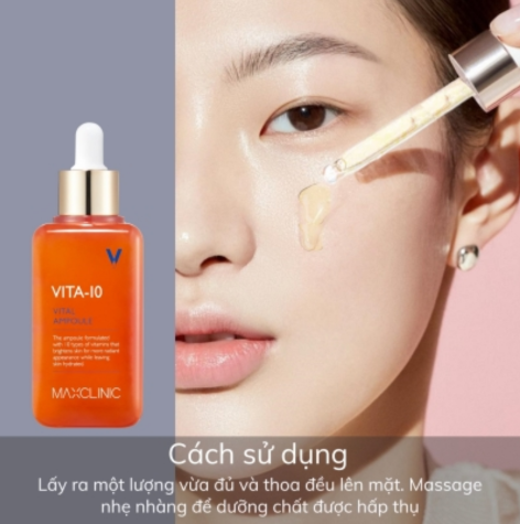 Tinh Chất Dưỡng Sáng, Mờ Thâm Maxclinic VITA 10 Vital Ampoule 100ml