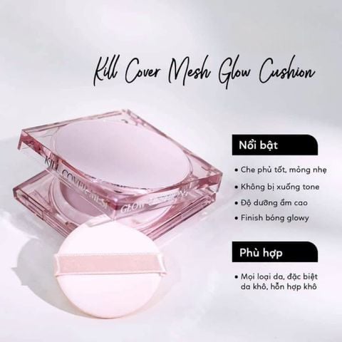 Cushion Clio Kill Cover Hight Glow #3 BY Linen ( kèm 1 lõi)