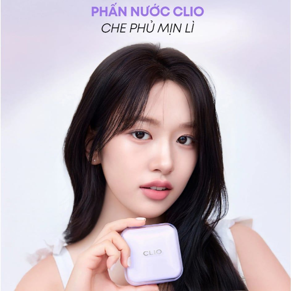 Phấn Nước Clio Kill Cover Mesh Blur #21C Lingerie (Tím-Kèm Lõi)