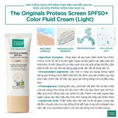 Kem Chống Nắng Martiderm Proteos Screen SPF 50 Color Fluid Cream 40ml #Light