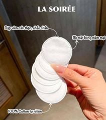 Bông Tẩy Trang La Soirée Premium Cotton 120 Miếng