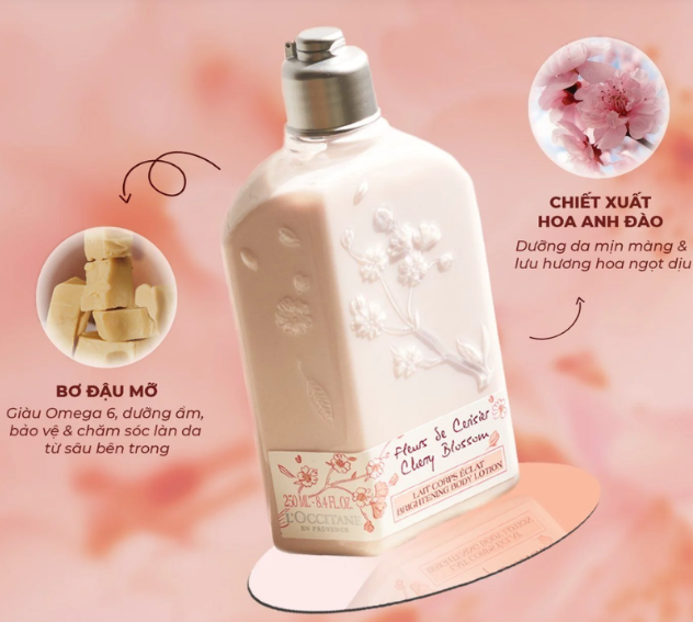 Sữa Dưỡng Thể L'Occitane Cherry Blossom Shimmering Lotion 500ml