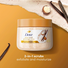 Tẩy Da Chết Dove Gommage Corp Vanilla Sugar & Shea Butter Body Scrub 425g