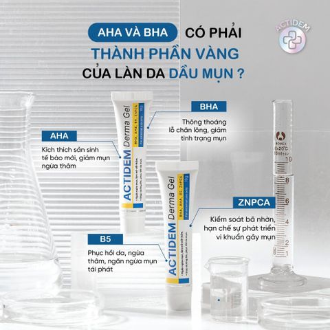 Gel Trị Mụn - Giảm Thâm Actidem Derma Gel 18g