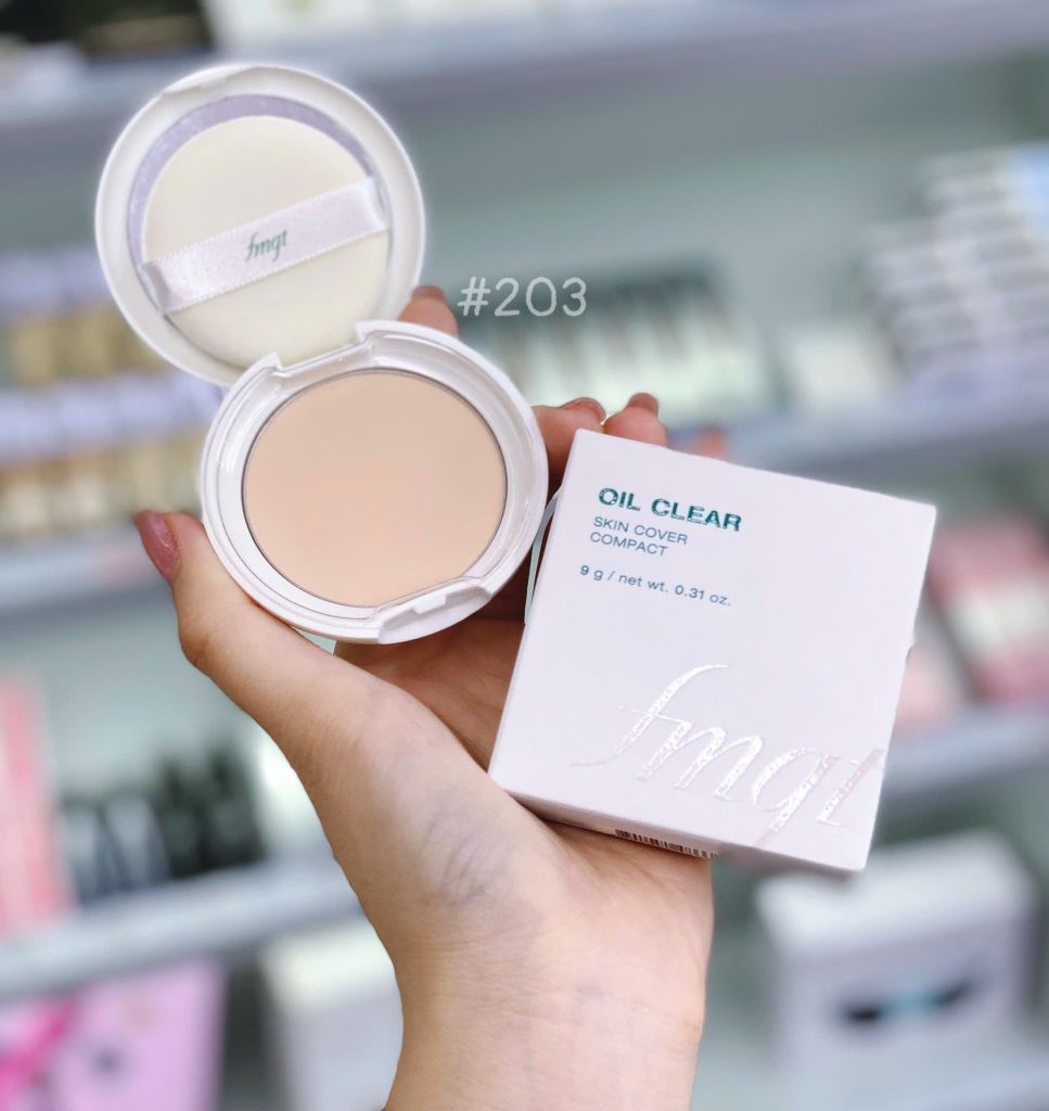 Phấn phủ nén The Face Shop Oil Clear trắng #203