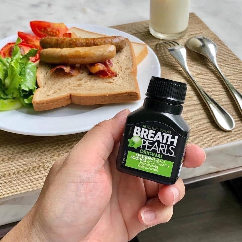 Viên Uống Thơm Miệng Breath Pearls Úc 50 Viên