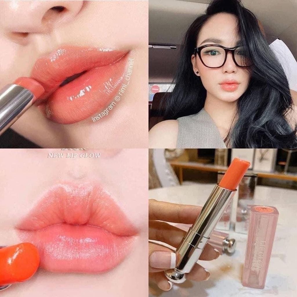 Dior - Son Dưỡng Addict Lip Glow #004 Coral (Mẫu Mới Vỏ Xanh) - Ko Tđ