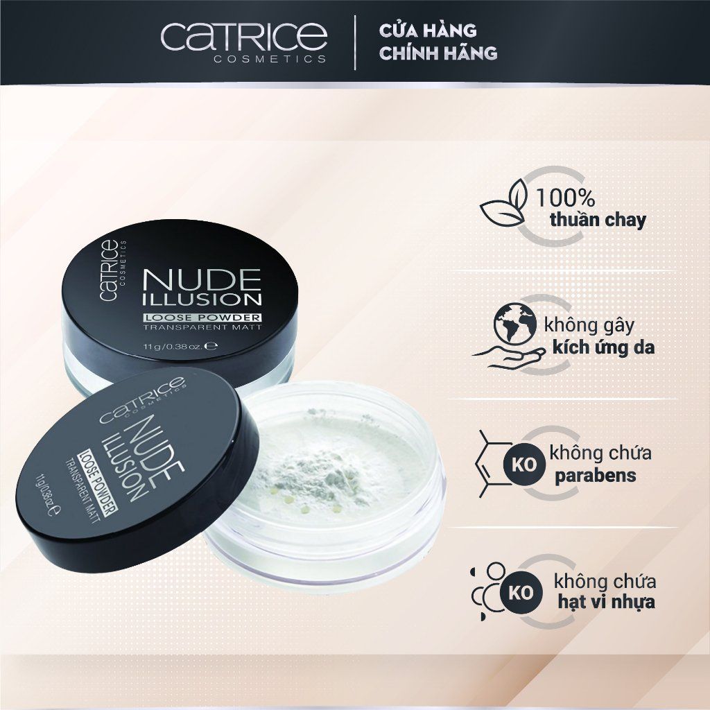 Phấn Phủ Bột Kiềm Dầu Catrice Nude Illusion Loose Powder Transparent Matt 11g
