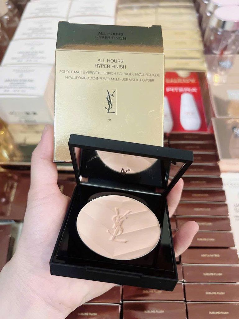 Phấn Phủ YSL All Hours Hyper Finish Matte Powder #01 (Ko Tđ)