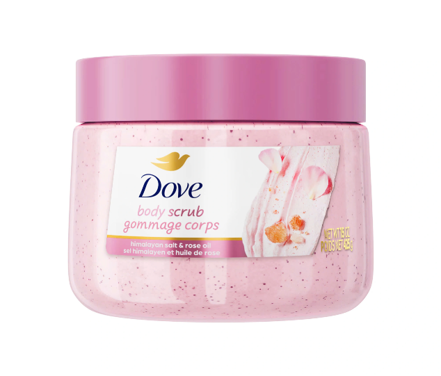 Tẩy Da Chết Dove Gommage Corp Himalayan Salt & Rose Oil Body Scrub 425g