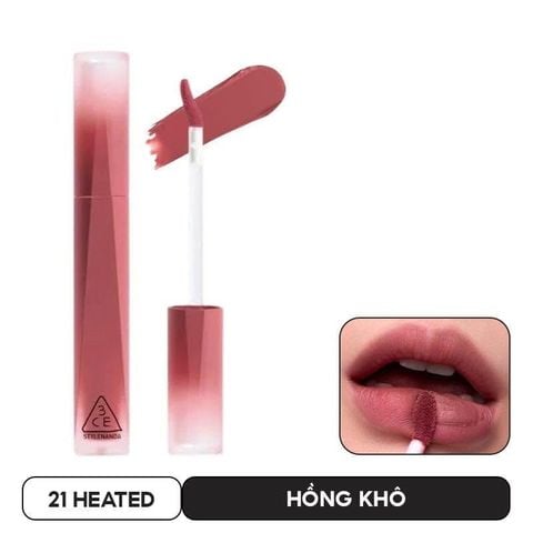 Son Kem Lì 3CE Velvet Lip Tint Plush (NEW) #21 Heated