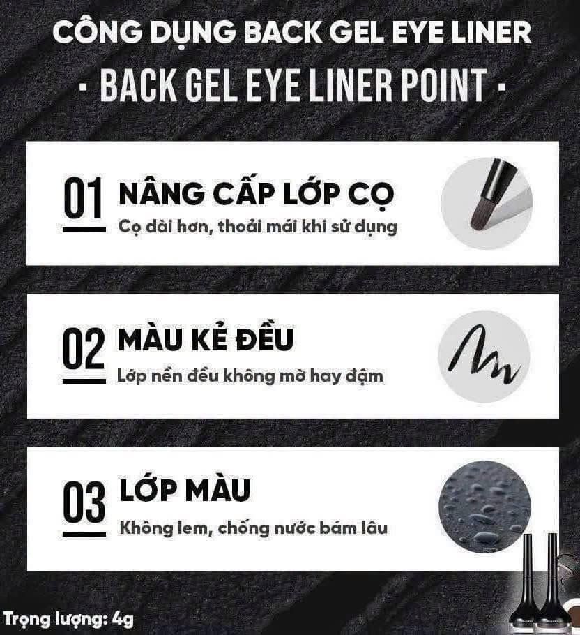 Gel kẻ mắt tony moly # 01 Đen
