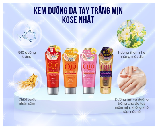 Kem Dưỡng Da Tay Q10 Kose 80g Nhật Bản #Vàng
