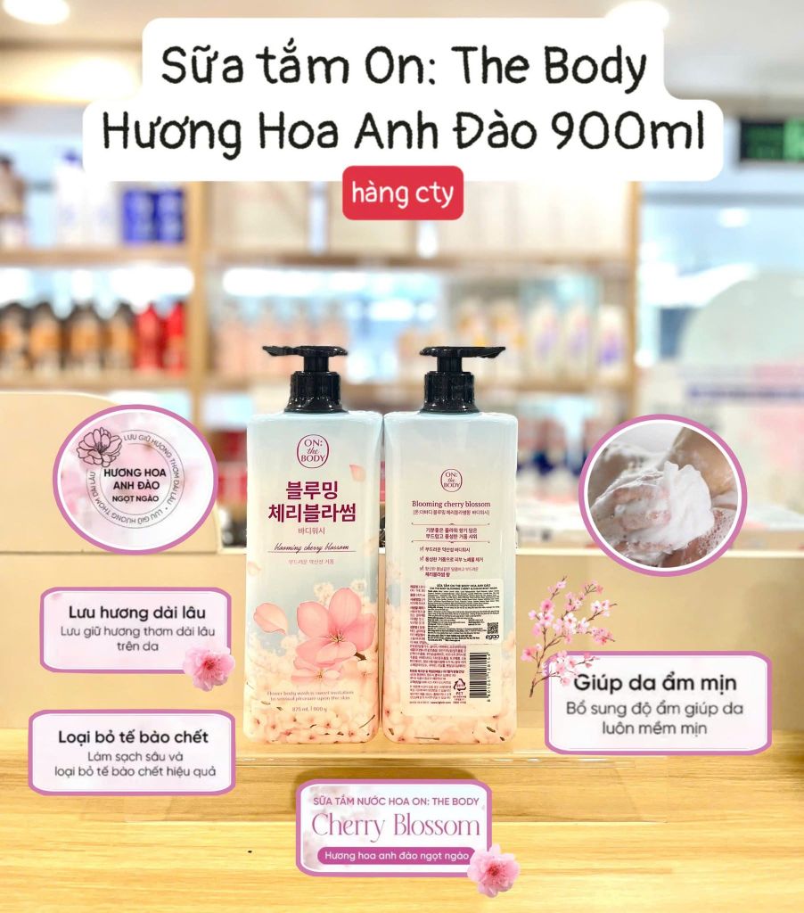 Sữa Tắm On: The Body 900g #Cherry Blossom