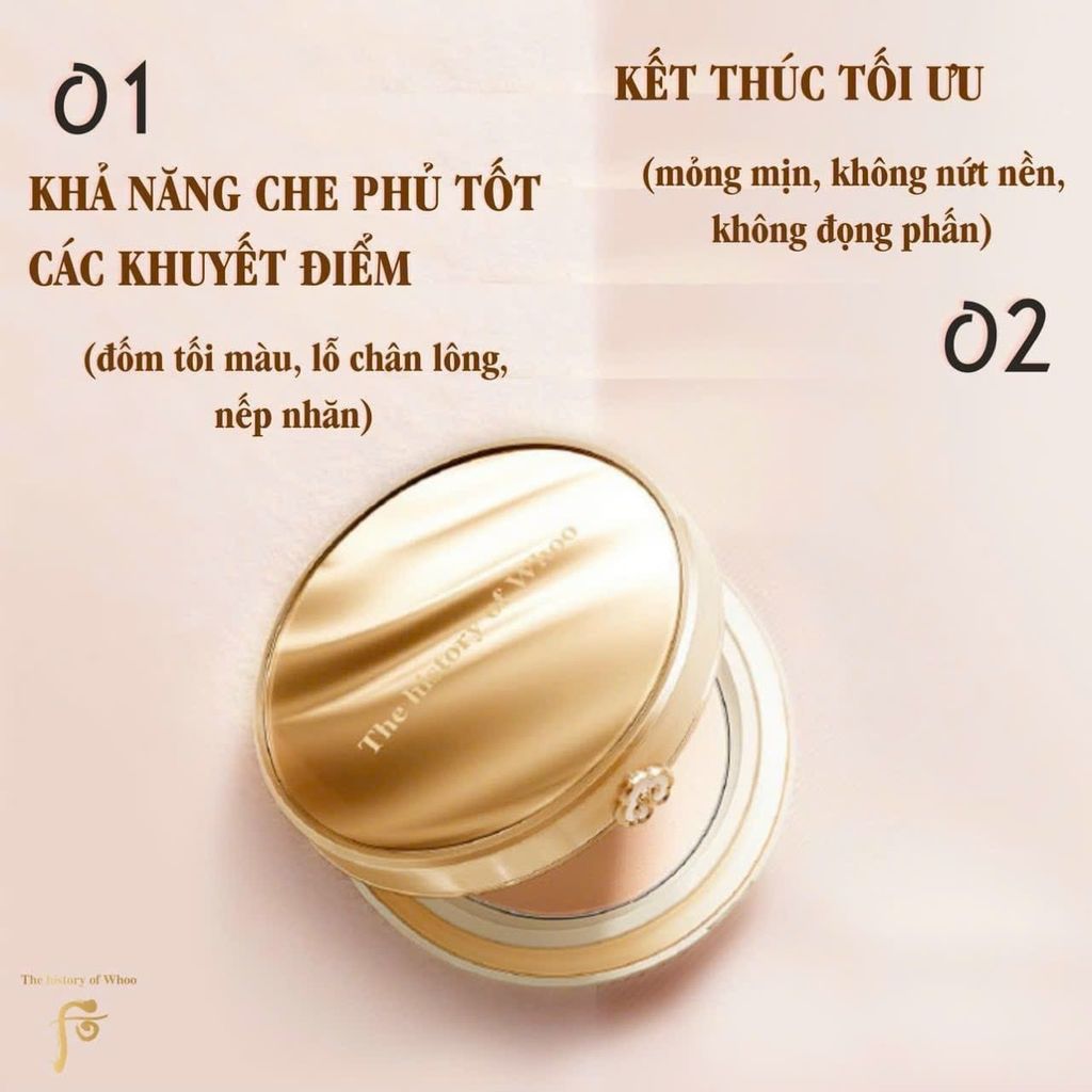 Whoo - Phấn Phủ Nén Two Way Pact SPF30/PA++13g #Tone 1 ( Ko Tđ)