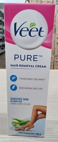 Kem Tẩy Lông Veet Pure Dành Cho Da Nhạy Cảm 100g