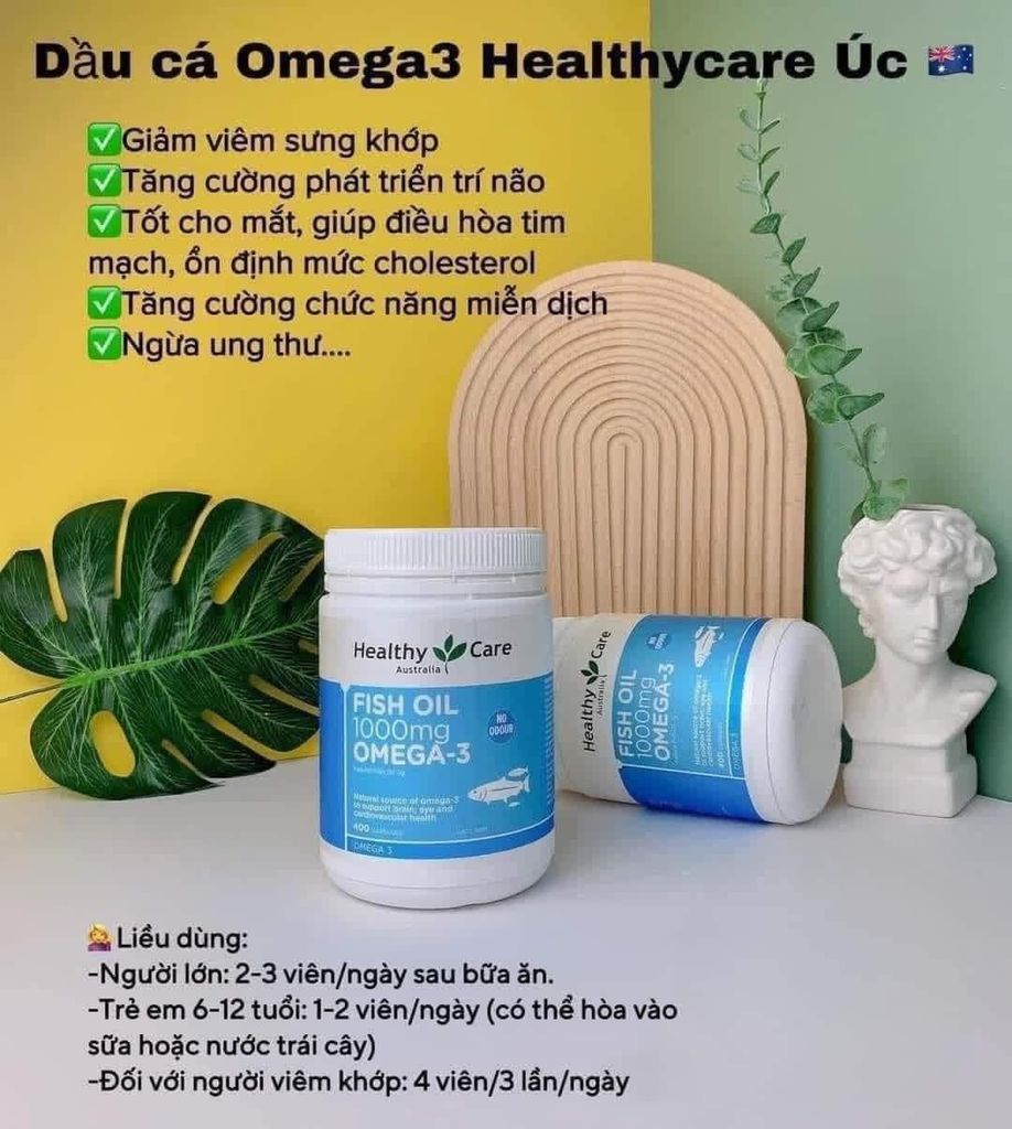 Healthy Care - Dầu Cá Healthy Care 1000mg Úc (400 viên)