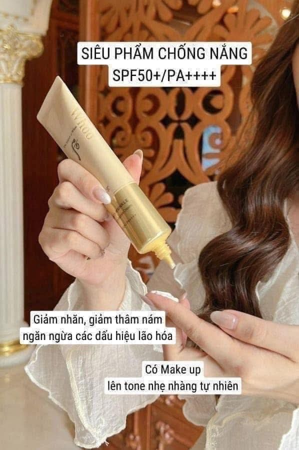 Set Kem Chống Nắng Chống Nhăn Whoo Anti-Wrinkle (75ml+40ml+8ml) Ko Tđ