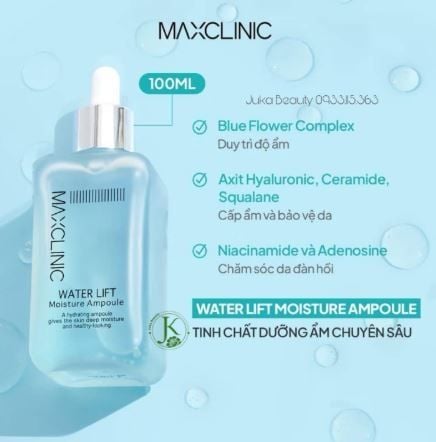 Tinh Chất Dưỡng Ẩm Cấp Nước Maxclinic WATER LIFT Moisture Ampoule 100ml