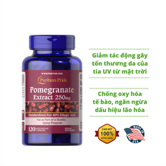 Viên Uống Chống Nắng Nội Sinh Puritan’s Pride Lựu Đỏ 120 Viên