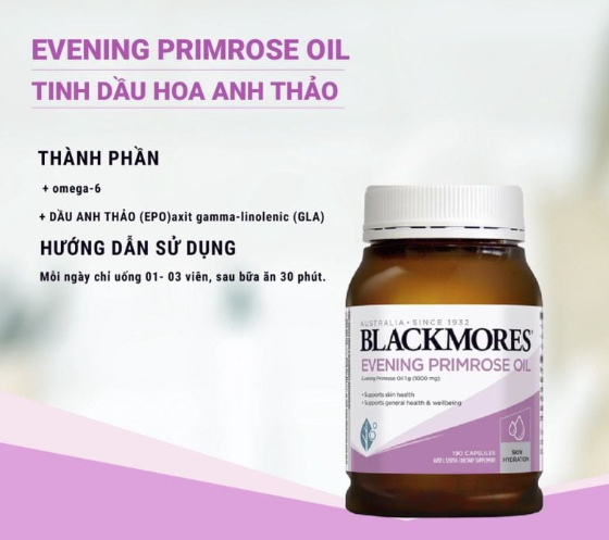 Tinh Dầu Hoa Anh Thảo Blackmores 190v (Mẫu Mới)