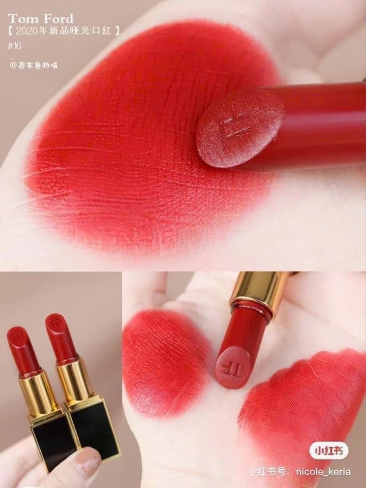 Son TOMFORD #16 Scarlet Rouge Vỏ Đen ( Ko Tđ )