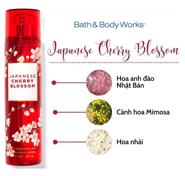 Xịt Thơm BBW #Japanese Cherry Blossom 236ml