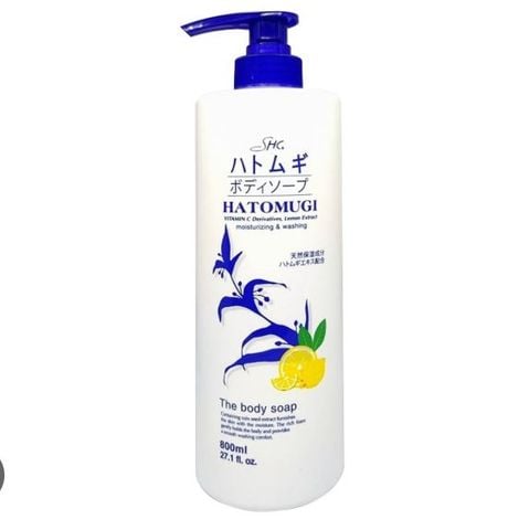 Sữa Tắm Sáng Da Hatomugi 800ml (Vitamin C)