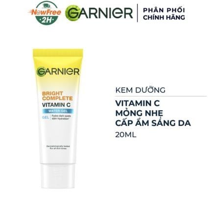 Gel Dưỡng Ẩm Làm Sáng Da Garnier Bright Complete Vitamin C Water Gel 20ml
