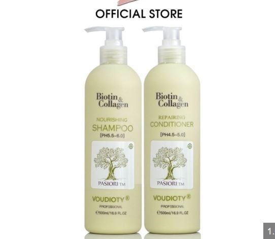 Bộ Gội Xã Biotin & Collagen 500ml/chai Xanh