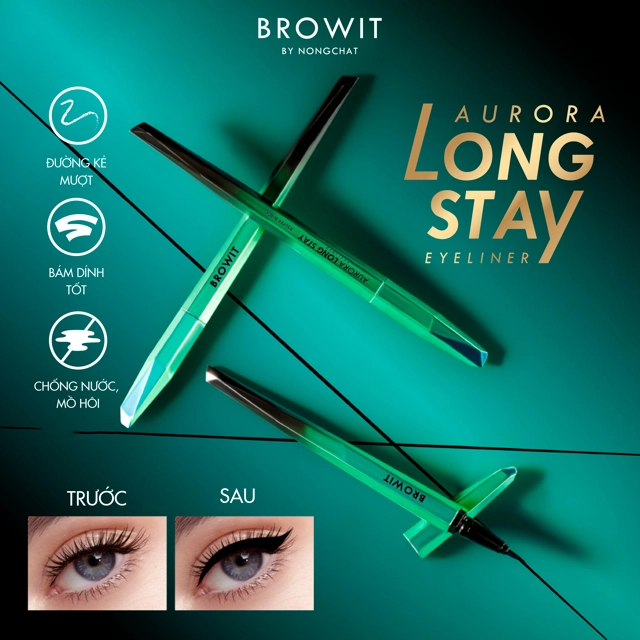 Kẻ mắt Browit by Nongchat Aurola Long Stay #Super Black