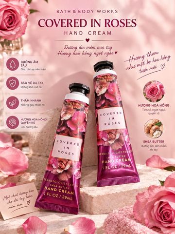 Kem Dưỡng Da Tay Bath & Body Works 29ml #Covered In Roses