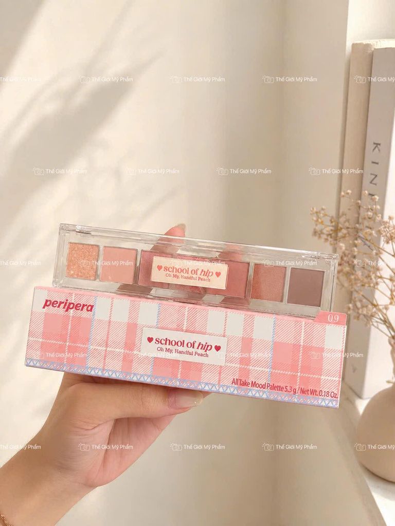Phấn Mắt Peripera All Take Mood Palette #09 Oh My, Handful Peach