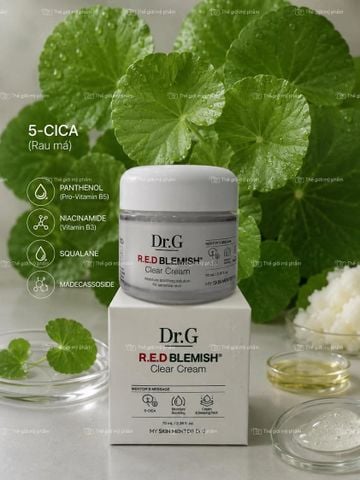Dr.G kem dưỡng da r.e.d blemish Clear soothing cream 70ml